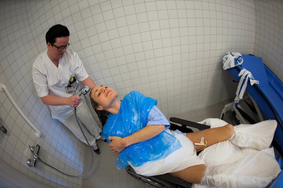 My first shower after my climbing accident